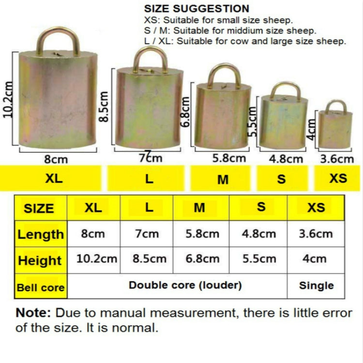 Special Loud Thick Cow Horse Sheep Farm Animals Anti-Lost Loud Bell