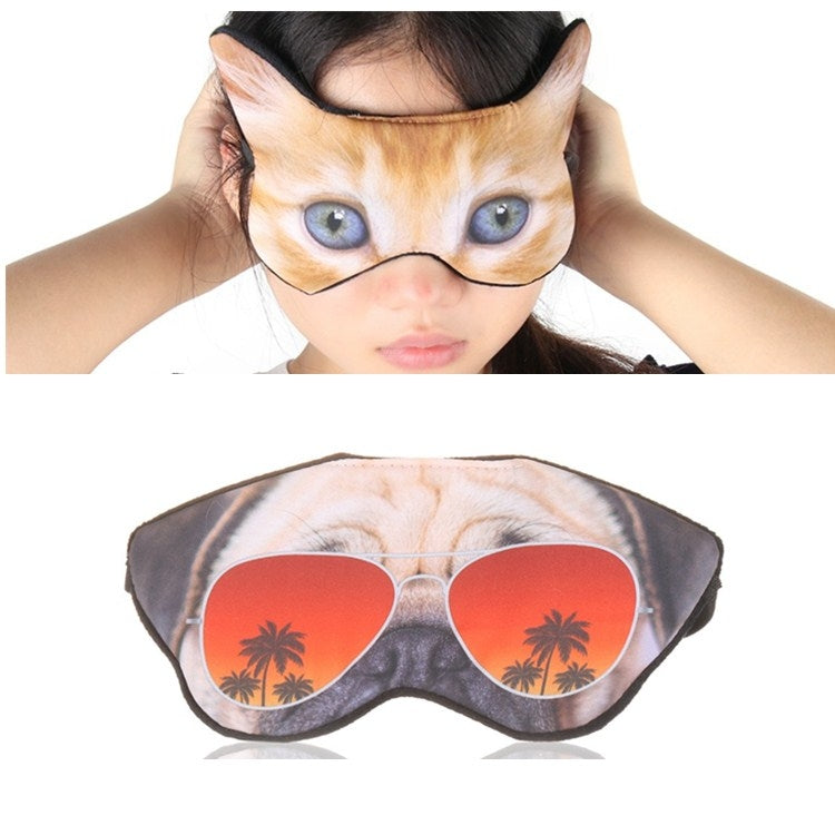 3D Eye Mask Shading Sleeping Cartoon Animal Printed Eye Mask