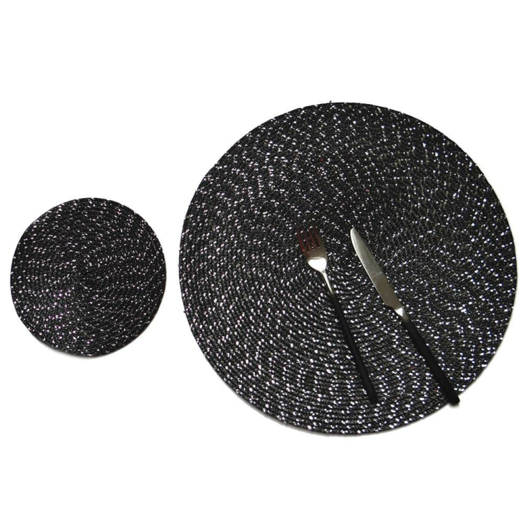 2 PCS PP Round Oval Woven Placemat