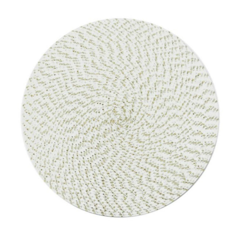 2 PCS PP Round Oval Woven Placemat
