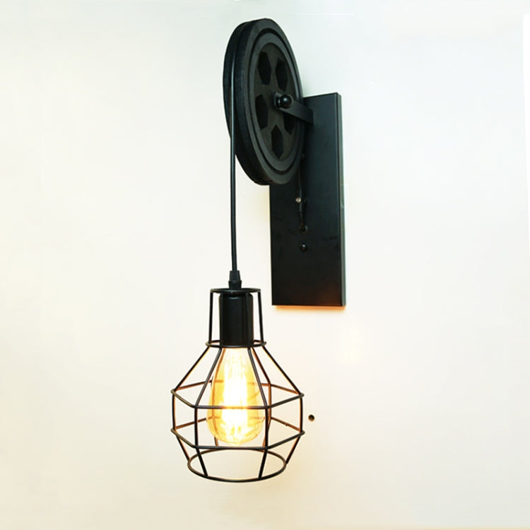 40W Grenade Retro Wrought Iron Pulley Lifting Wall Lamp Corridor Aisle Porch Wall Lamp