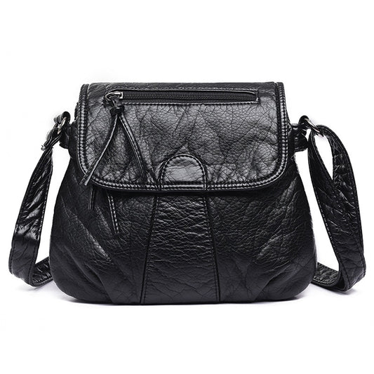Women Messenger Bags Soft Washed PU Leather Bag Fashion Female Purses and Handbag