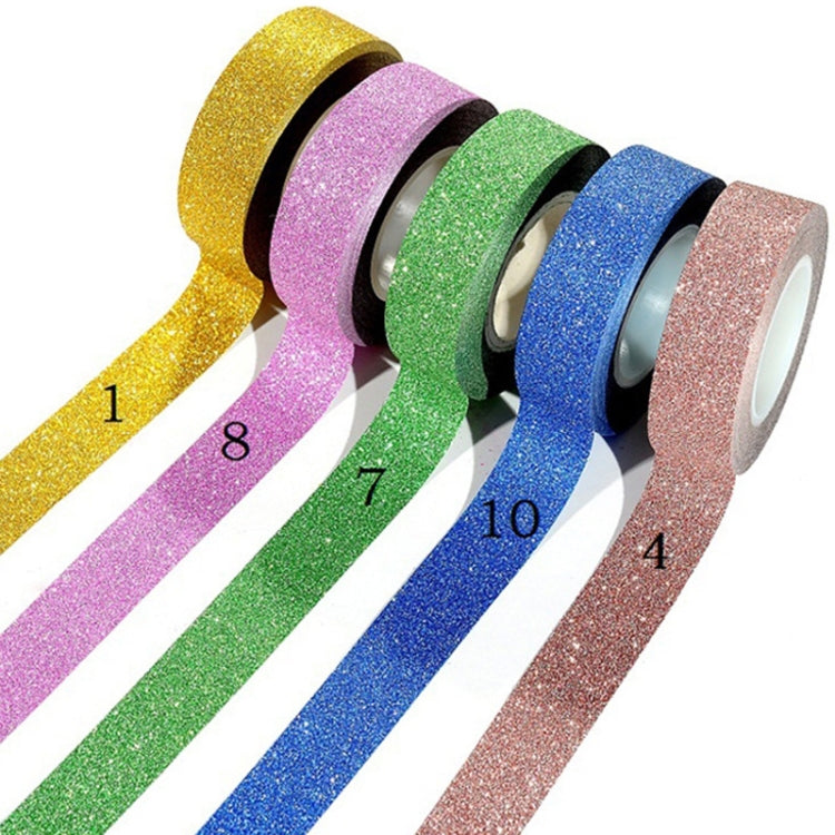 Flash Washi Sticky Paper Tape Label DIY Decorative Tape, Length: 10m