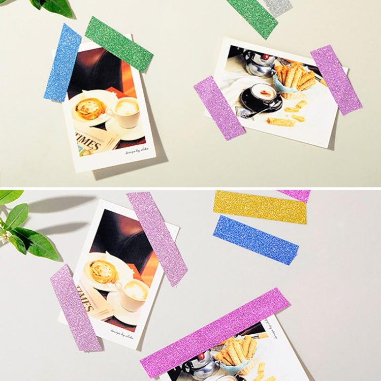 Flash Washi Sticky Paper Tape Label DIY Decorative Tape, Length: 10m