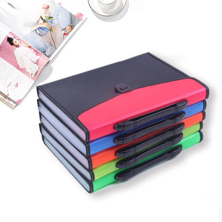 Portable 12-Layer File Pocket A4 Expanding File Classified Folder PP Storage Clip Ticket Package