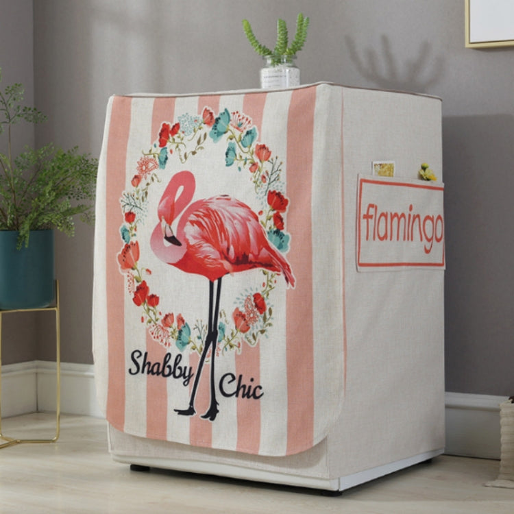 Cartoon Cotton and Linen Drum Roller Washing Machine Dust Cover