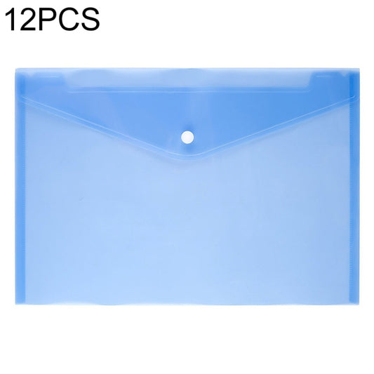 12 PCS A4 Clear Document Bag Paper File Folder Stationery School Office PP Case