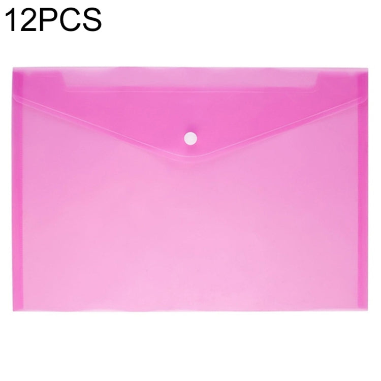 12 PCS A4 Clear Document Bag Paper File Folder Stationery School Office PP Case