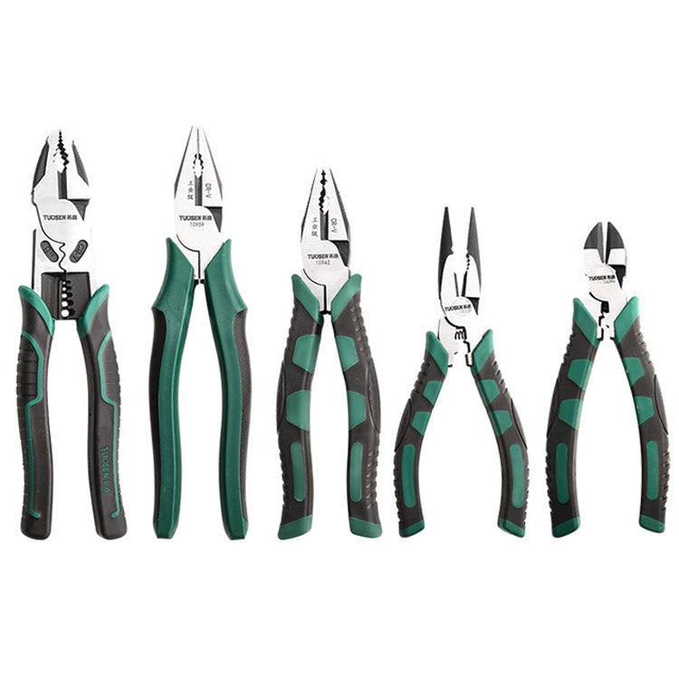 TUOSEN Multifunctional Crimping and Stripping Labor Saving Flat Pliers Vise Manual Wire Cutters