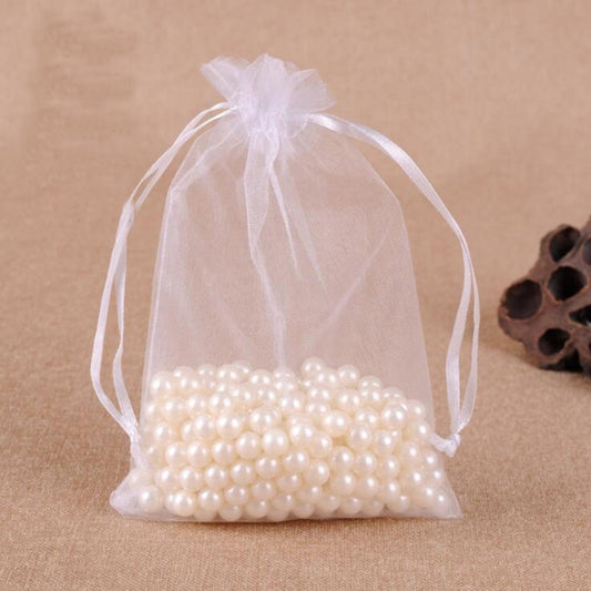 100 PCS Gift Bags Jewelry Organza Bag Wedding Birthday Party Drawable Pouches