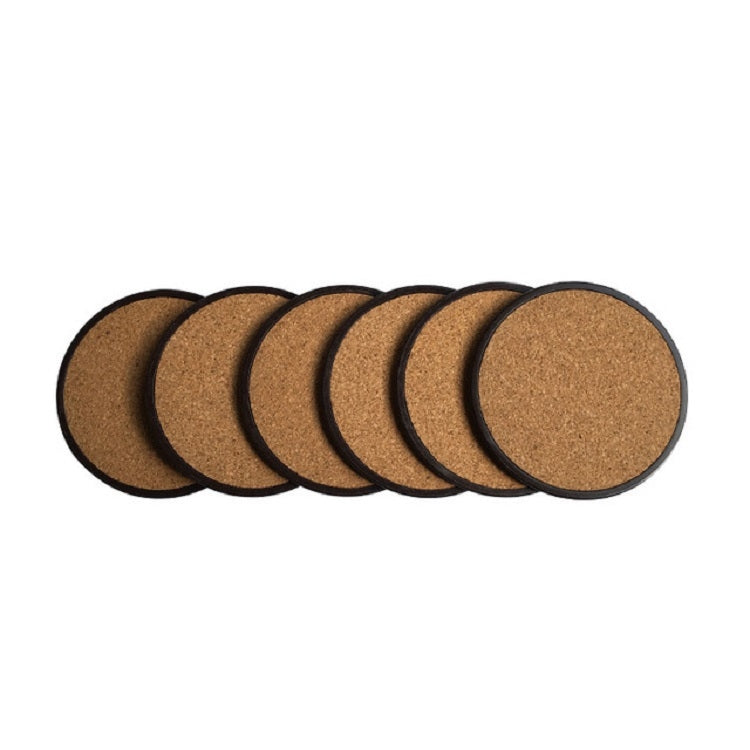 Home Daily Wood Round Cork Coaster PP Coaster Holder