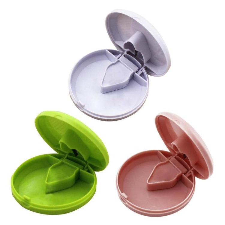 Round Medicine Cutter Stainless Steel Blade Plastic Medicine Dispensing Box