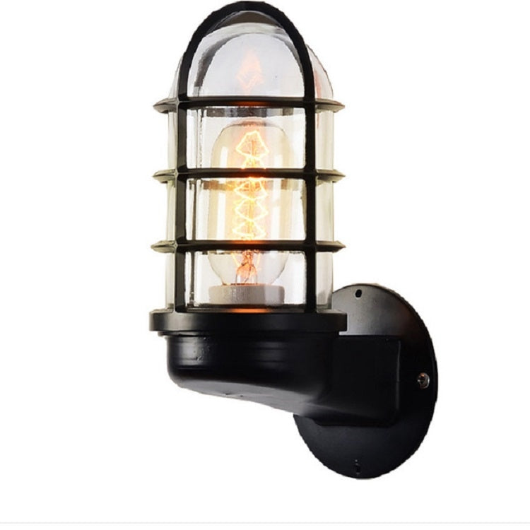 Retro Industrial Cage Wall Lamp Attic Interior Lighting Iron Copper Wall Lamp without Bulb