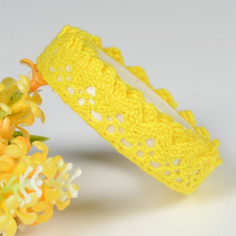 5 PCS Cotton Lace Fabric White Crochet Lace Roll Ribbon Knit Adhesive Tape Sticker Craft Decoration Stationery Supplies
