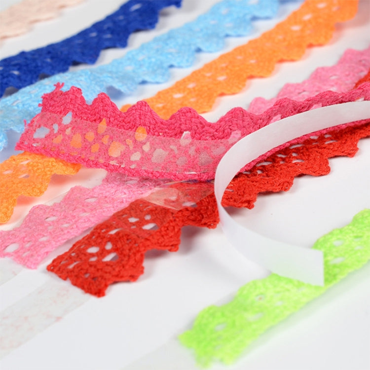 5 PCS Cotton Lace Fabric White Crochet Lace Roll Ribbon Knit Adhesive Tape Sticker Craft Decoration Stationery Supplies