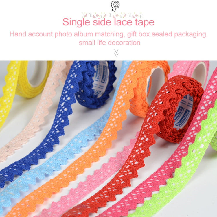 5 PCS Cotton Lace Fabric White Crochet Lace Roll Ribbon Knit Adhesive Tape Sticker Craft Decoration Stationery Supplies