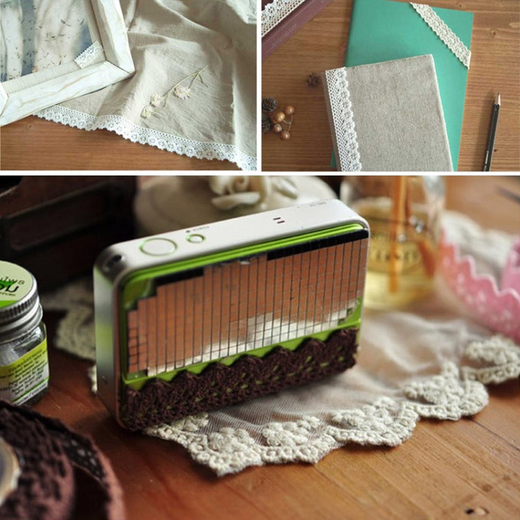 5 PCS Cotton Lace Fabric White Crochet Lace Roll Ribbon Knit Adhesive Tape Sticker Craft Decoration Stationery Supplies