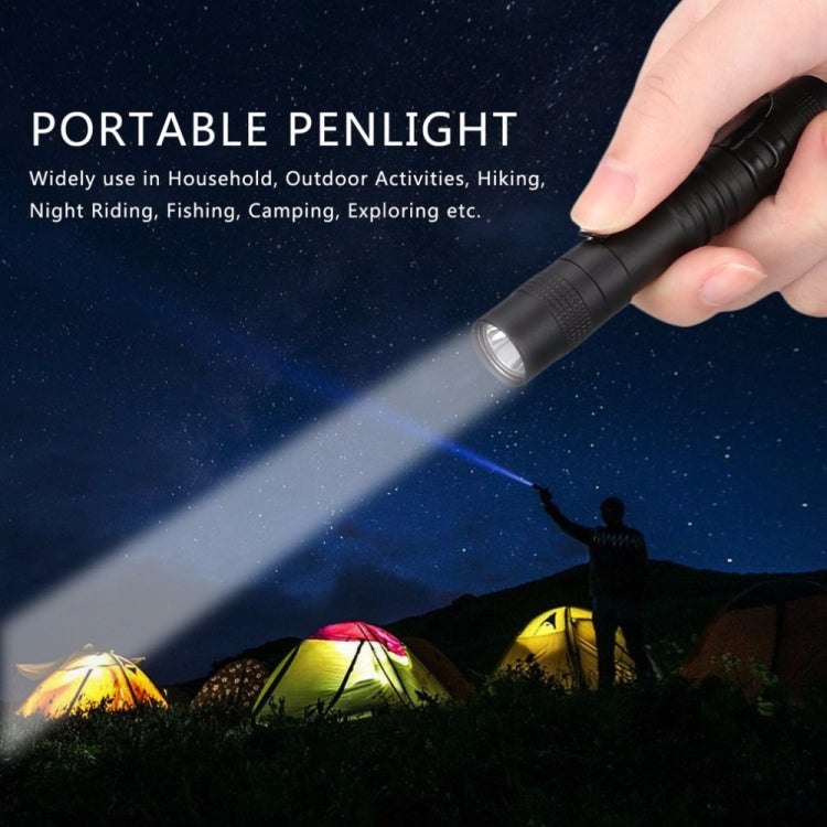 Mini LED Pen-shaped Strong Flashlight Pen Clip Torch