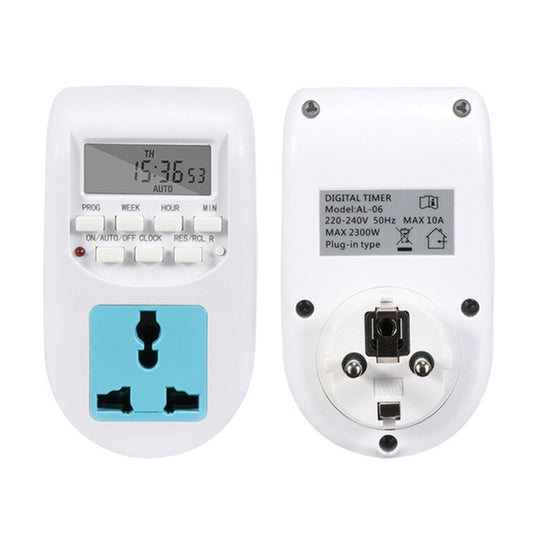 AL-06  220-240V  Digital Timer  Switch Socket,Germany Plug
