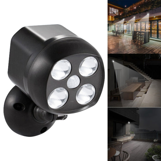3W 4 LEDs SMD 3535 Outdoor Lighting Wireless Motion Sensor Outside Spotlight LED Wall Light