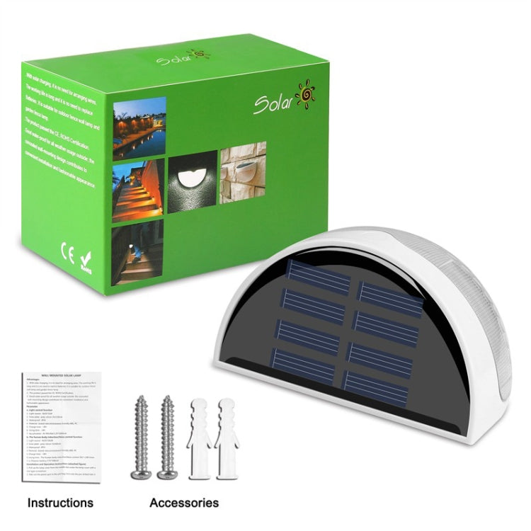 Semi-circular IP55 Waterproof Solar Light Control Fence Light Garden Lamp