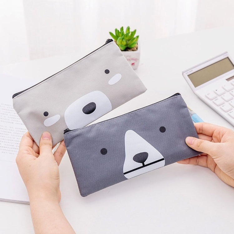 2 PCS Cartoon Dog Simple Big Capacity Pencil Bag Office School Student Supplie Stationery