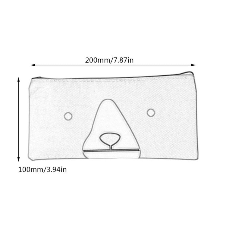 2 PCS Cartoon Dog Simple Big Capacity Pencil Bag Office School Student Supplie Stationery