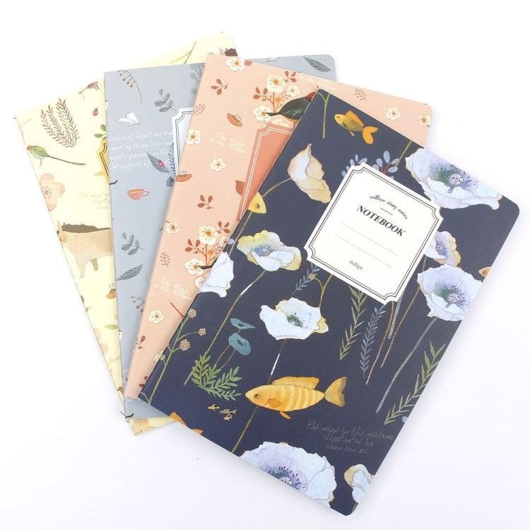 G12G108 Kawaii Cute Nature Flowers Birds Animal Notebook Painting Diary Book Journal Record Office School Supplies, Random Color Delivery