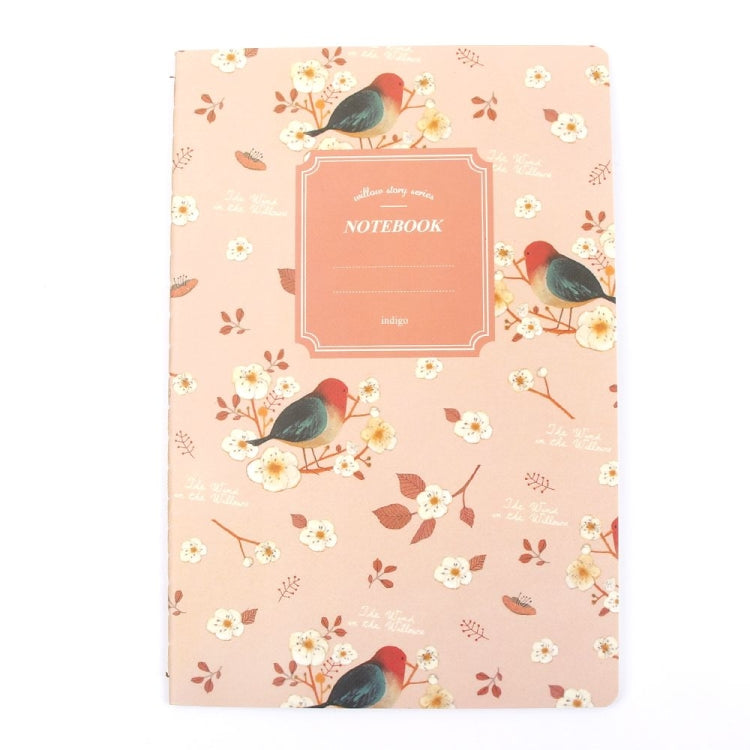 G12G108 Kawaii Cute Nature Flowers Birds Animal Notebook Painting Diary Book Journal Record Office School Supplies, Random Color Delivery