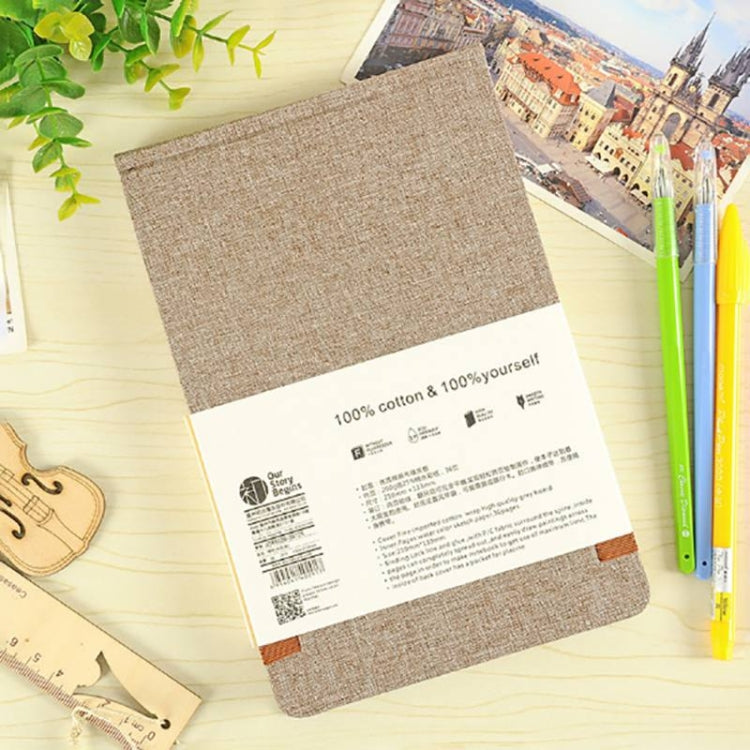 A5 Cotton Cloth Watercolor Blank Notepad Child Painting Sketch Doodle Notebook