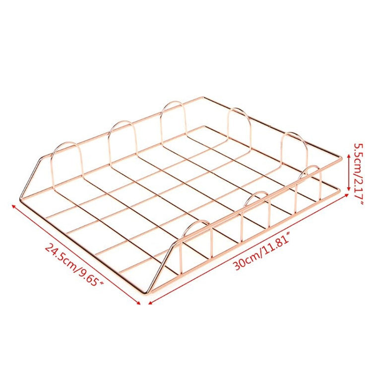 Folding Wrought Iron Letter Magazine Newspaper Holder Storage Rack File Tray Office Desk Organizer Supplies