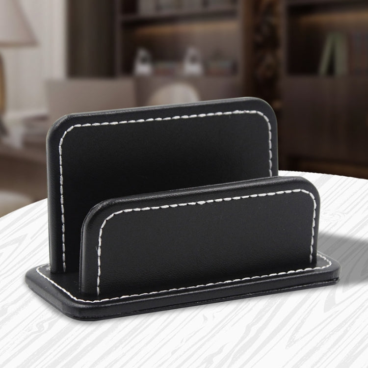 2 Blocks Office Stationery Leather Name Card Holder Stationery Bussiness  Office Home Card Holder
