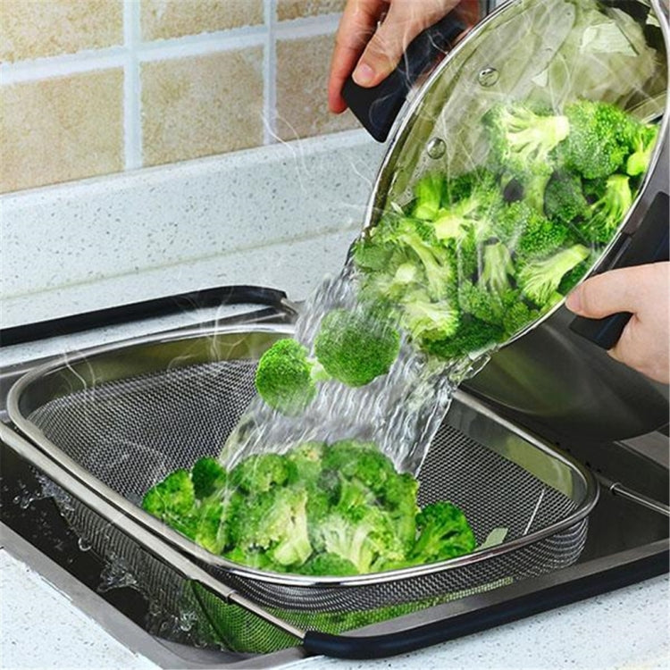 Stainless Steel Foldingf Filter Kitchen Tools Drainage Household Retractable Vegetable Fruit Basket