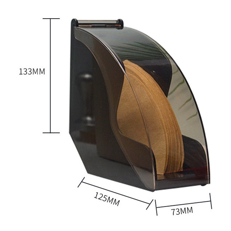 Filter Paper Holder Tapered Filter Paper Box Filtering Paper Storage Rack Stand Coffee Tools with Dust-Proof Cover