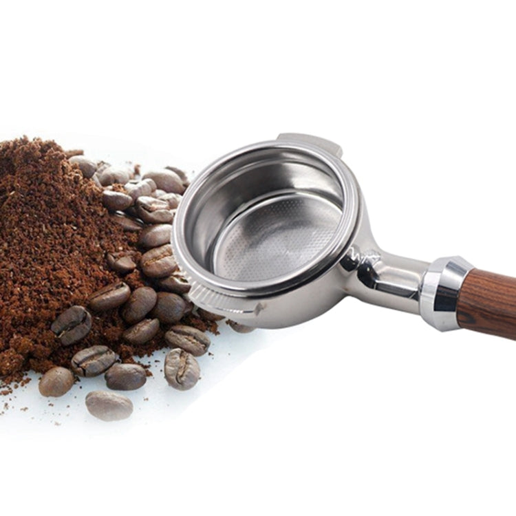 Stainless Steel Coffee Machine Filter Bracket Coffee Bottomless Wooden Handle