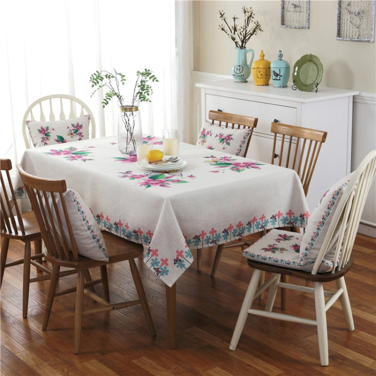 Retro Pattern Linen Table Cloth For Dinner Home Decor Dustproof Table Cover