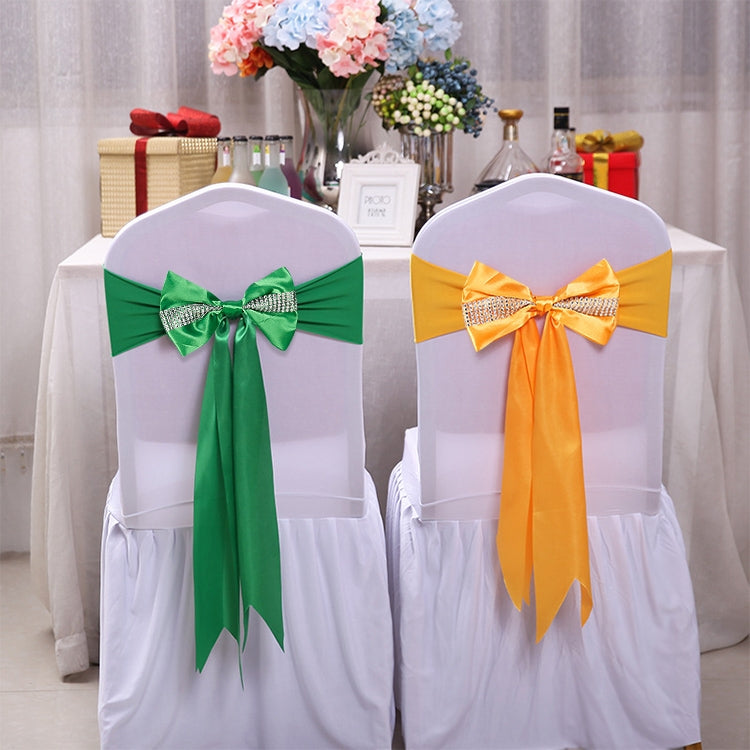 For Wedding Events Party Ceremony Banquet Christmas Decoration Chair Sash Bow Elastic Chair Ribbon Back Tie Bands Chair Sashes
