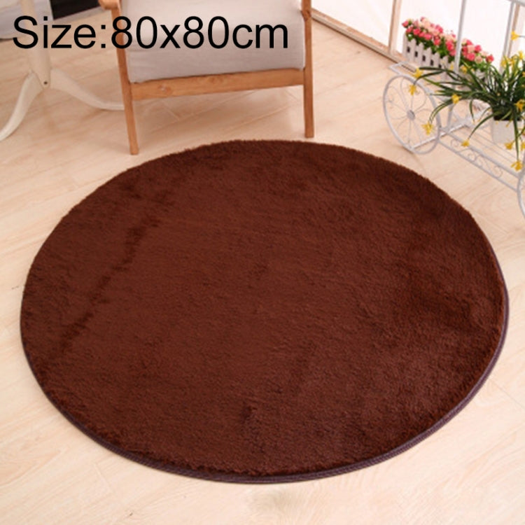KSolid Round Carpet Soft Fleece Mat Anti-Slip Area Rug Kids Bedroom Door Mats