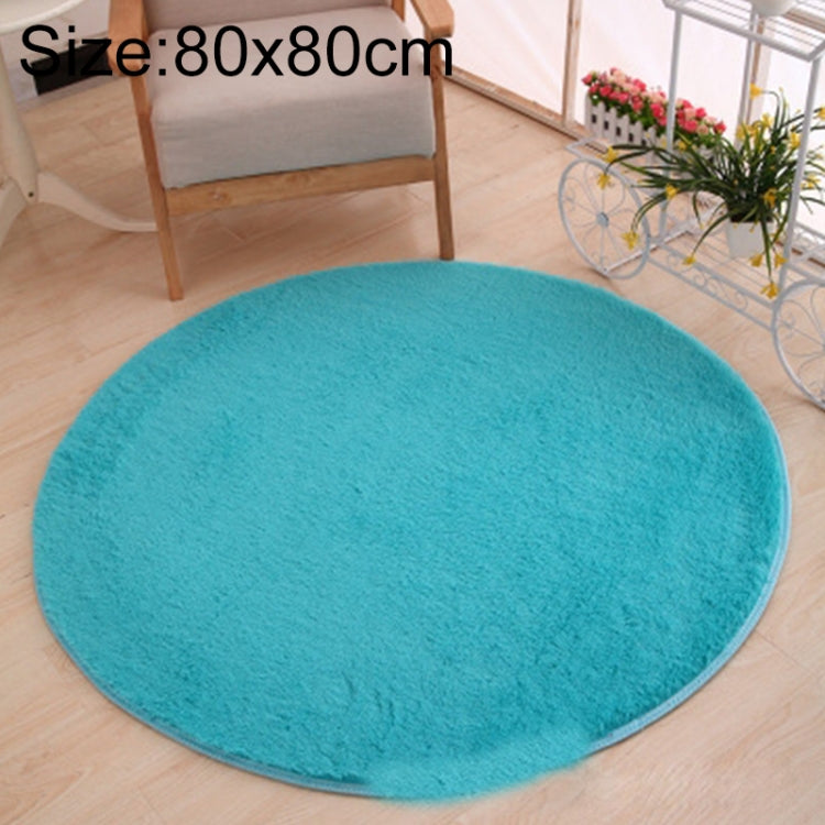 KSolid Round Carpet Soft Fleece Mat Anti-Slip Area Rug Kids Bedroom Door Mats