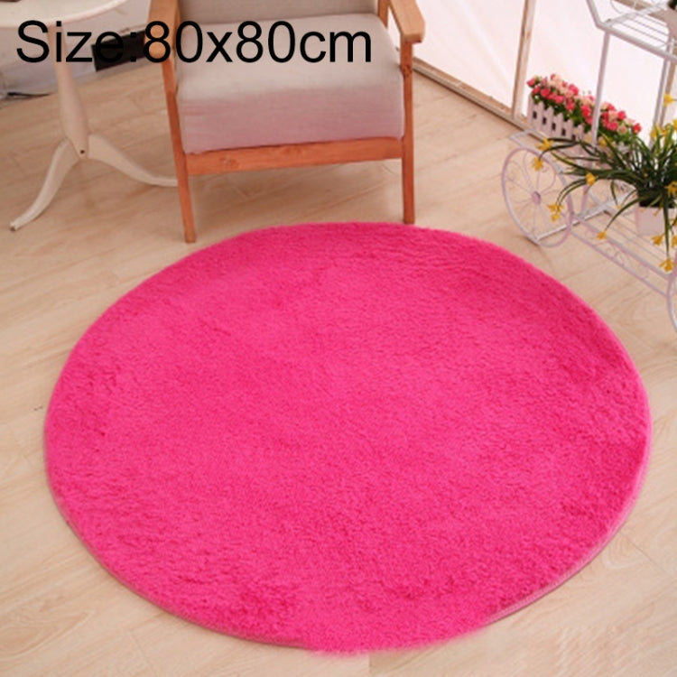 KSolid Round Carpet Soft Fleece Mat Anti-Slip Area Rug Kids Bedroom Door Mats