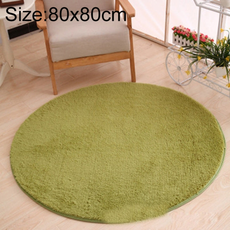 KSolid Round Carpet Soft Fleece Mat Anti-Slip Area Rug Kids Bedroom Door Mats