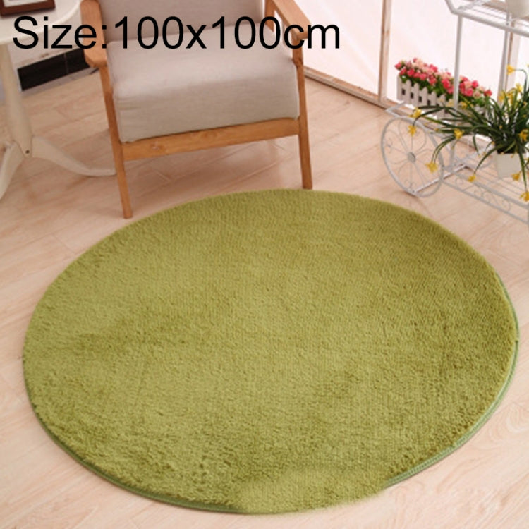 KSolid Round Carpet Soft Fleece Mat Anti-Slip Area Rug Kids Bedroom Door Mats, Diameter: 100cm