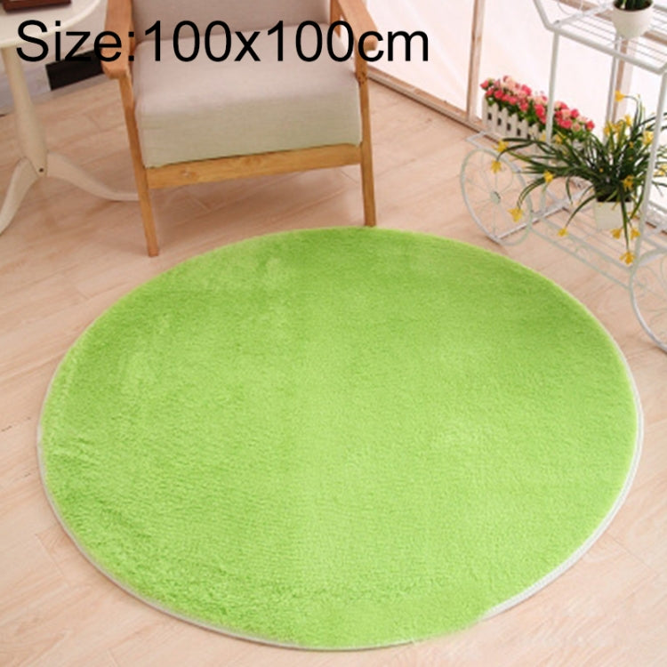 KSolid Round Carpet Soft Fleece Mat Anti-Slip Area Rug Kids Bedroom Door Mats, Diameter: 100cm