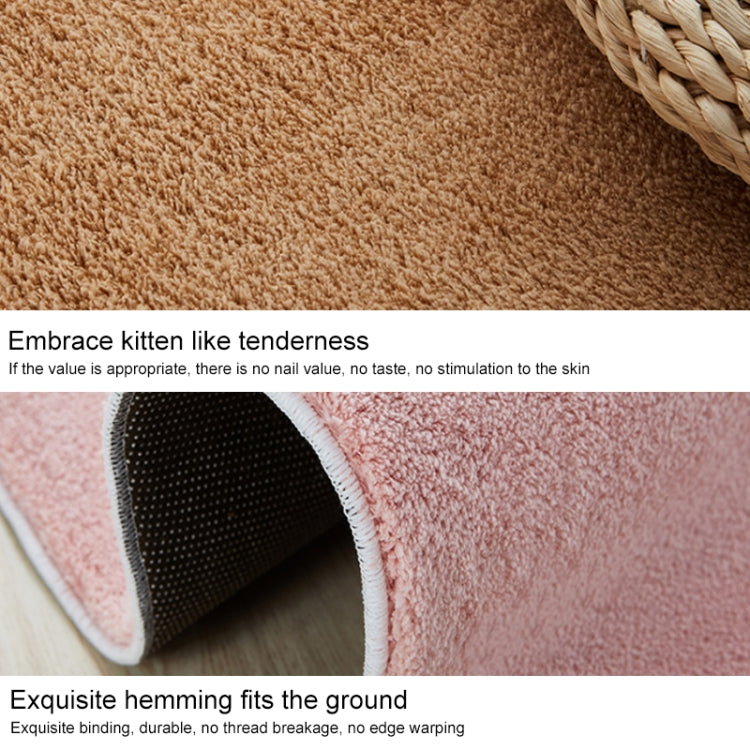 KSolid Round Carpet Soft Fleece Mat Anti-Slip Area Rug Kids Bedroom Door Mats