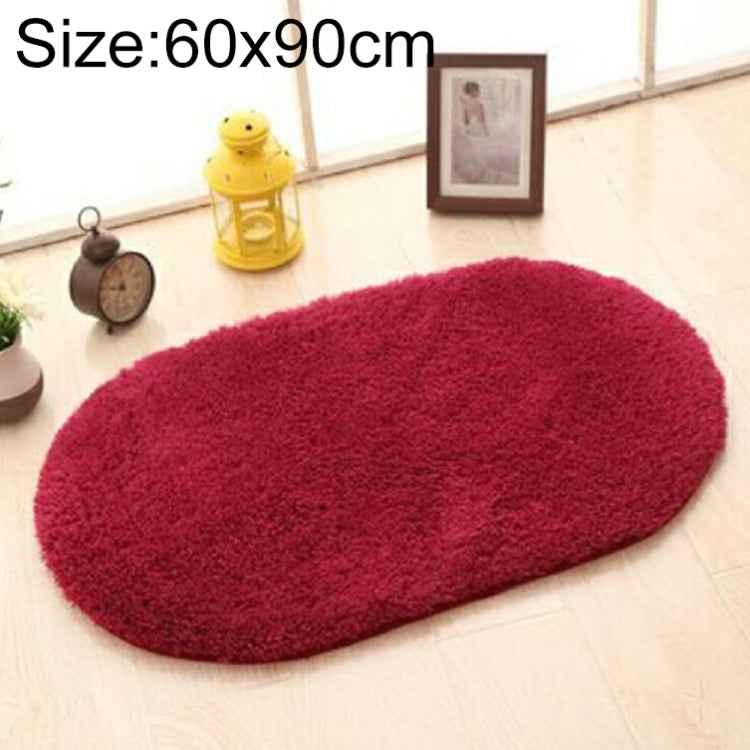 Faux Fur Rug Anti-slip Solid Bath Carpet Kids Room Door Mats Oval  Bedroom Living Room Rugs