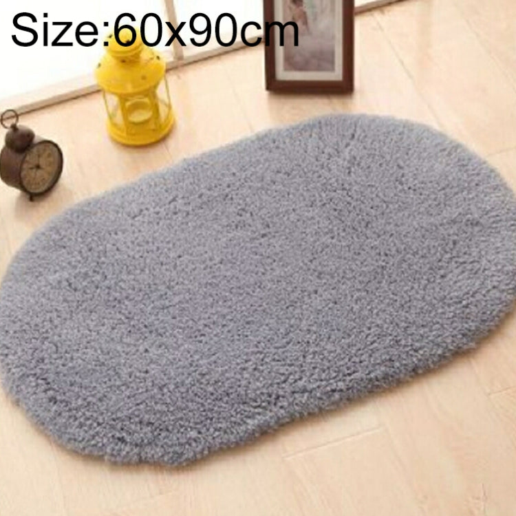 Faux Fur Rug Anti-slip Solid Bath Carpet Kids Room Door Mats Oval  Bedroom Living Room Rugs