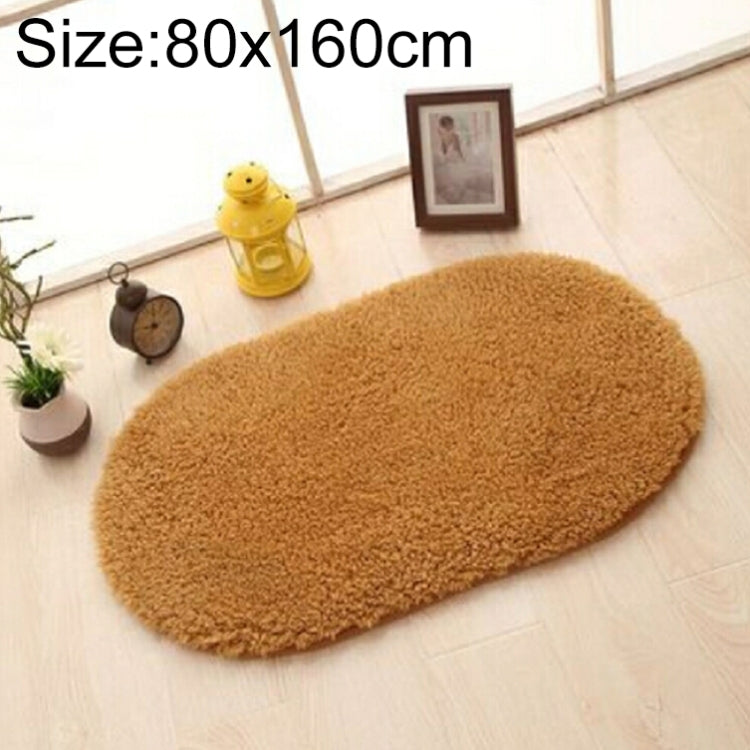 Faux Fur Rug Anti-slip Solid Bath Carpet Kids Room Door Mats Oval  Bedroom Living Room Rugs, 80x160cm, 80x200cm