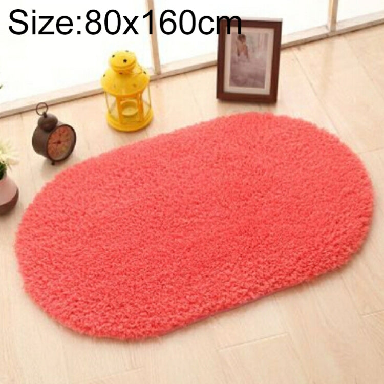 Faux Fur Rug Anti-slip Solid Bath Carpet Kids Room Door Mats Oval  Bedroom Living Room Rugs, 80x160cm, 80x200cm