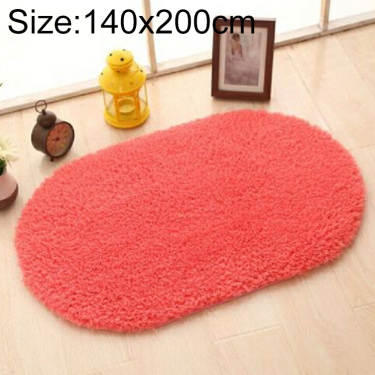 Faux Fur Rug Anti-slip Solid Bath Carpet Kids Room Door Mats Oval  Bedroom Living Room Rugs, 120x200cm, 140x200cm, 160x230cm