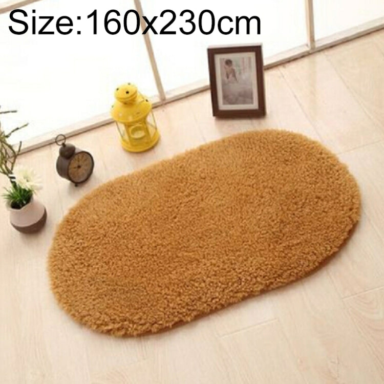 Faux Fur Rug Anti-slip Solid Bath Carpet Kids Room Door Mats Oval  Bedroom Living Room Rugs, 120x200cm, 140x200cm, 160x230cm